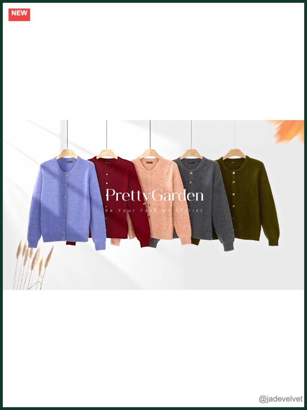 Lightweight Button Down Crewneck Loose Knit Cardigan Sweater - Picture 7 of 7